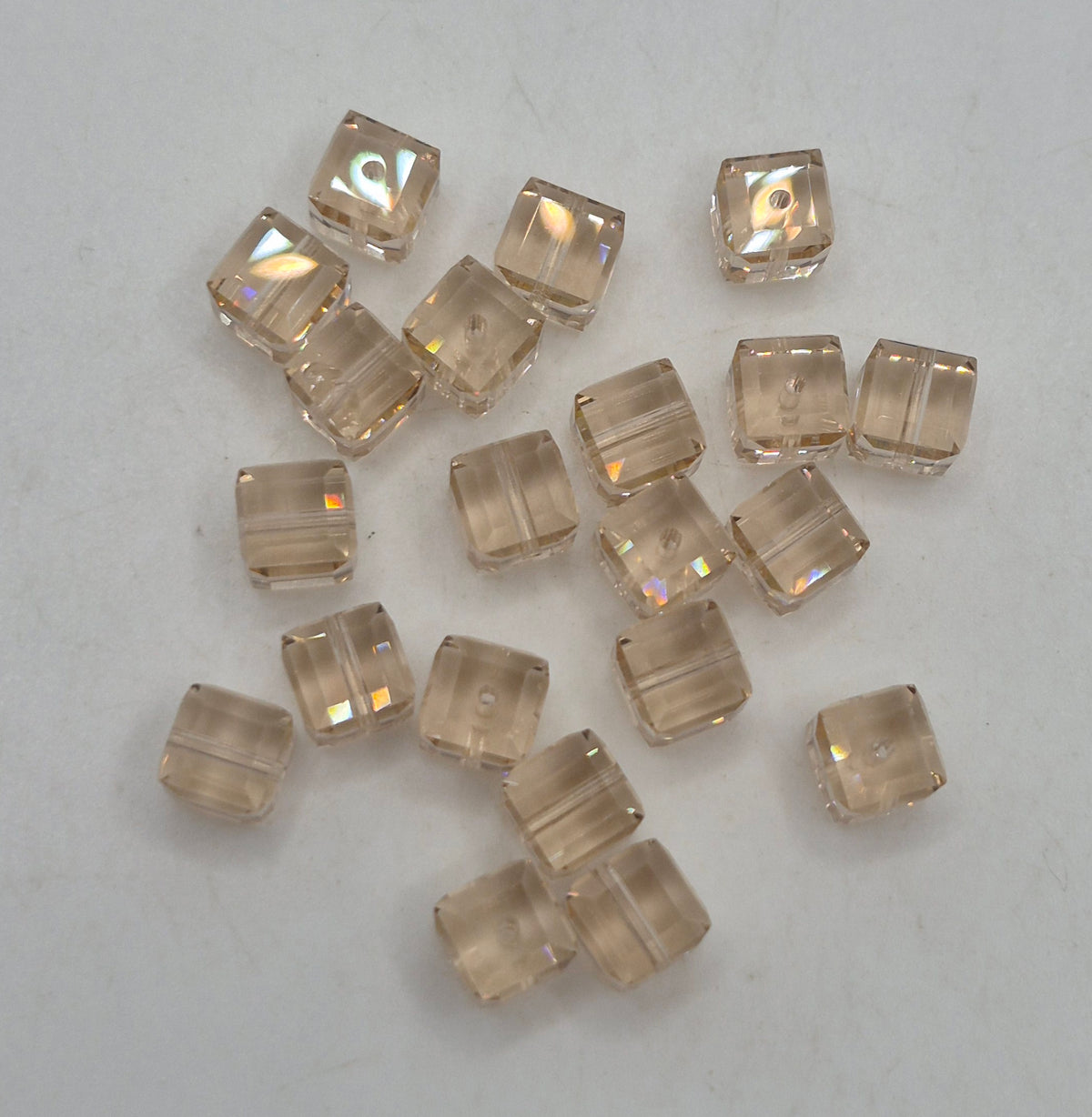 #5601 - Swarovski Crystal 6mm Cube Beads; Classic Colors; 6pc per pack