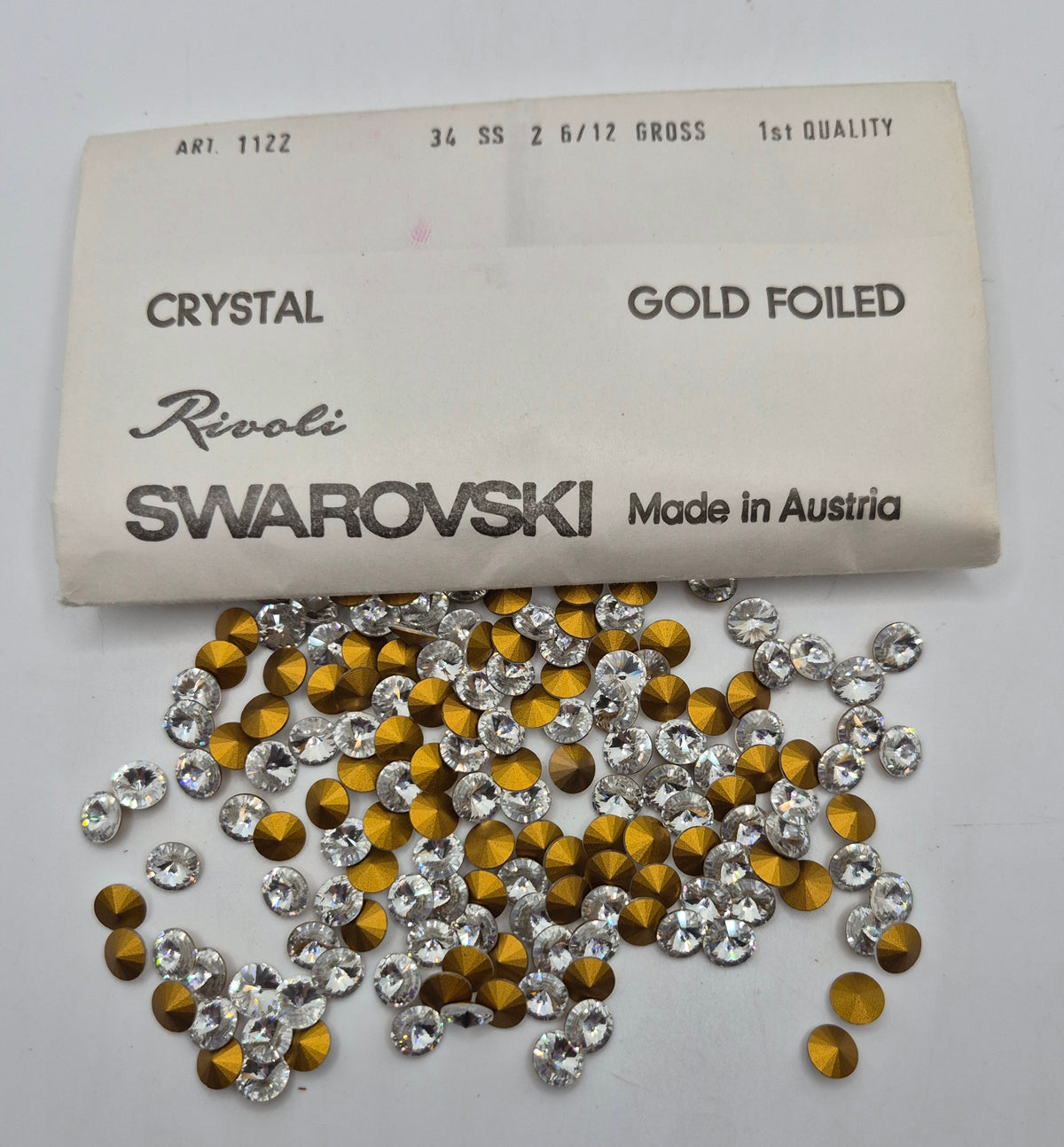 #1122 - Factory Pack Swarovski Crystal Clear ss34 7mm Rivoli Chaton Stones; 360pc