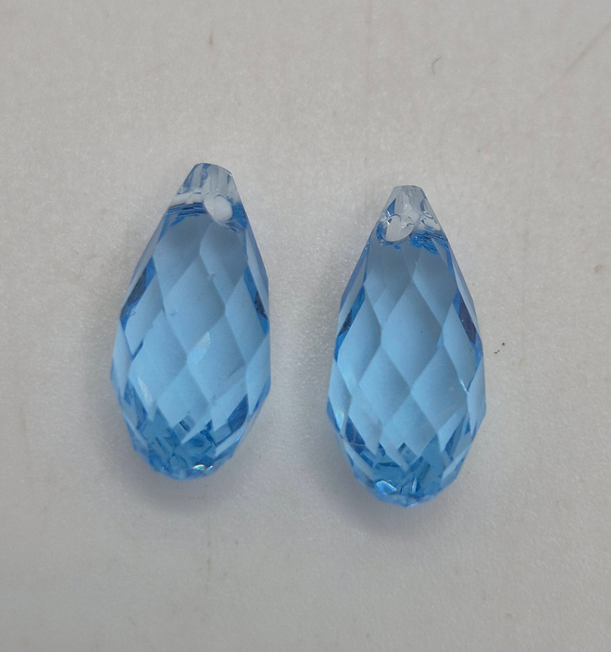 #6010 - Swarovski Crystal Aquamarine 13mm Briolette Pendants; 2pc per pack