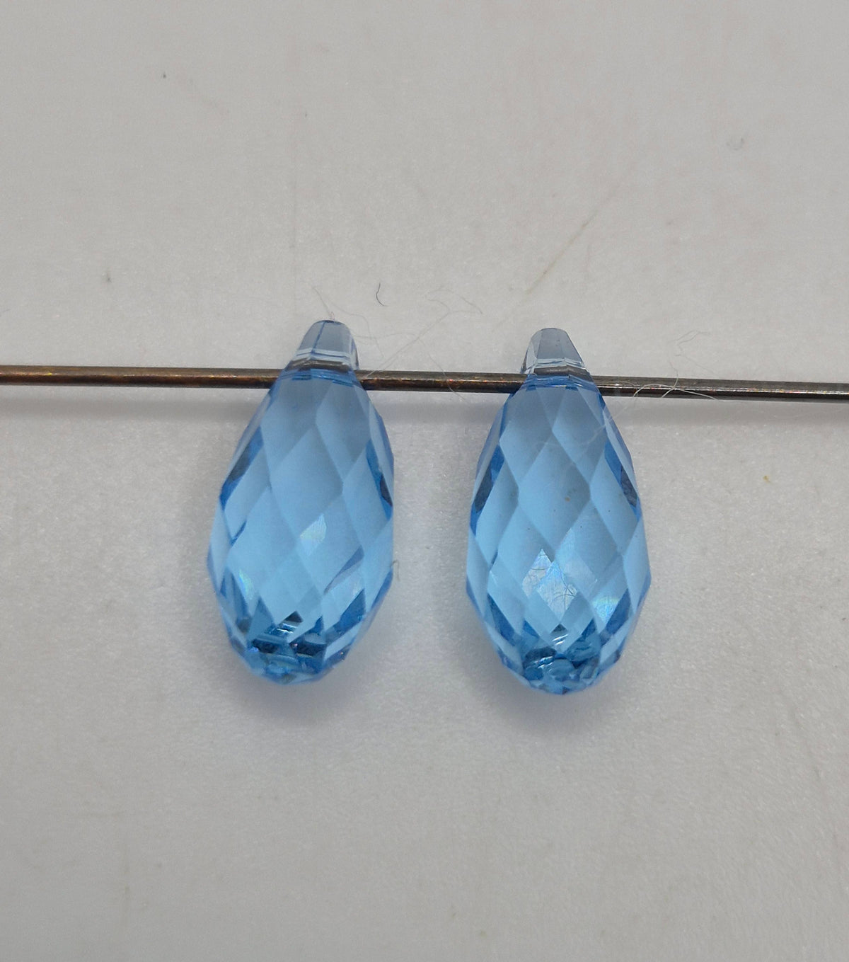 #6010 - Swarovski Crystal Aquamarine 13mm Briolette Pendants; 2pc per pack
