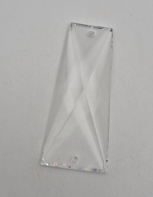 #8450 - Swarovski Crystal Clear 58x26mm Coffin/ Tapered Baguette 2 Hole Suncatcher