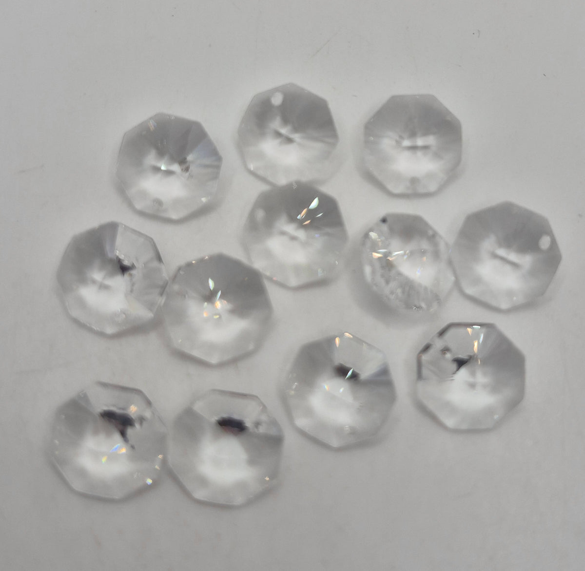 #8290 8011 - Swarovski Crystal Clear 1 Hole 14mm Octagon Pendant/ Chandelier Part