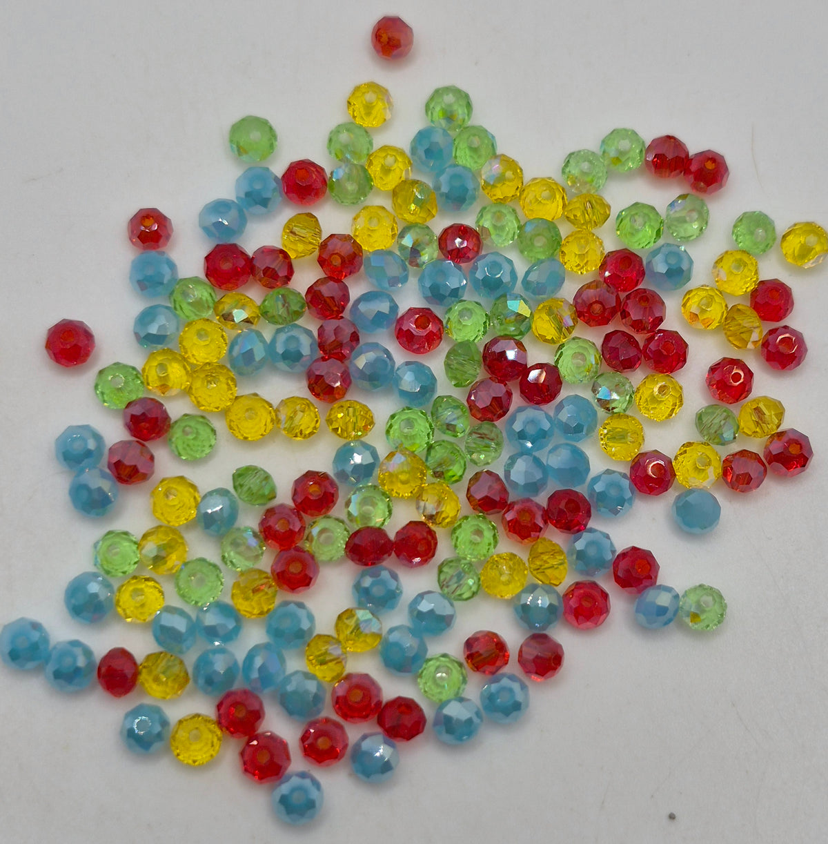 CLEARANCE MIX!  168pc ?Swarovski? Assorted Colors 4mm Donut Beads; Read Description!