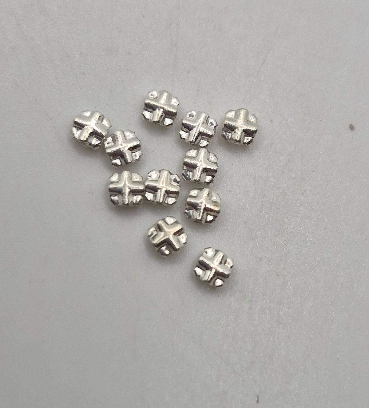 #2000 - Swarovski Crystal ss12 Rose Montees in Silver Plated Setting; 24pc per pack