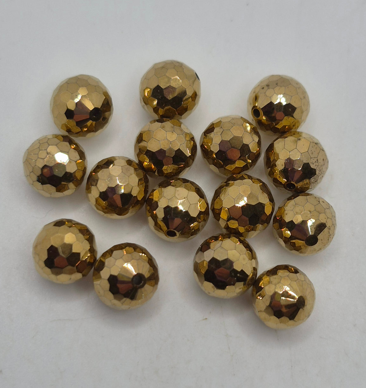 #5083 - Swarovski Crystal Comet Or 8mm Half Drilled Round Beads; 6pc per pack