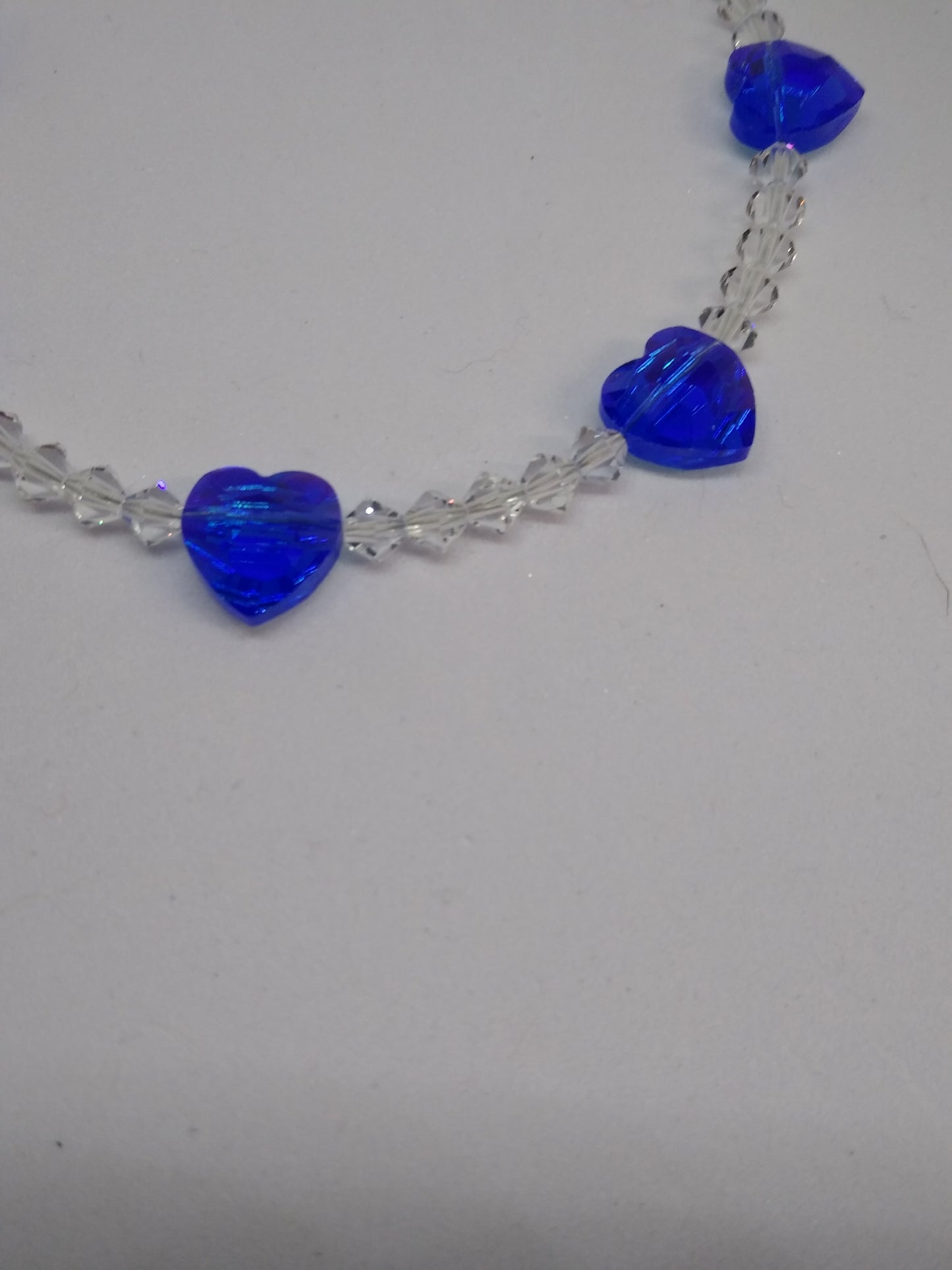 Bracelet/ Anklet - Swarovski Crystal Heart Beads; MULTIPLE COLOR CHOICES