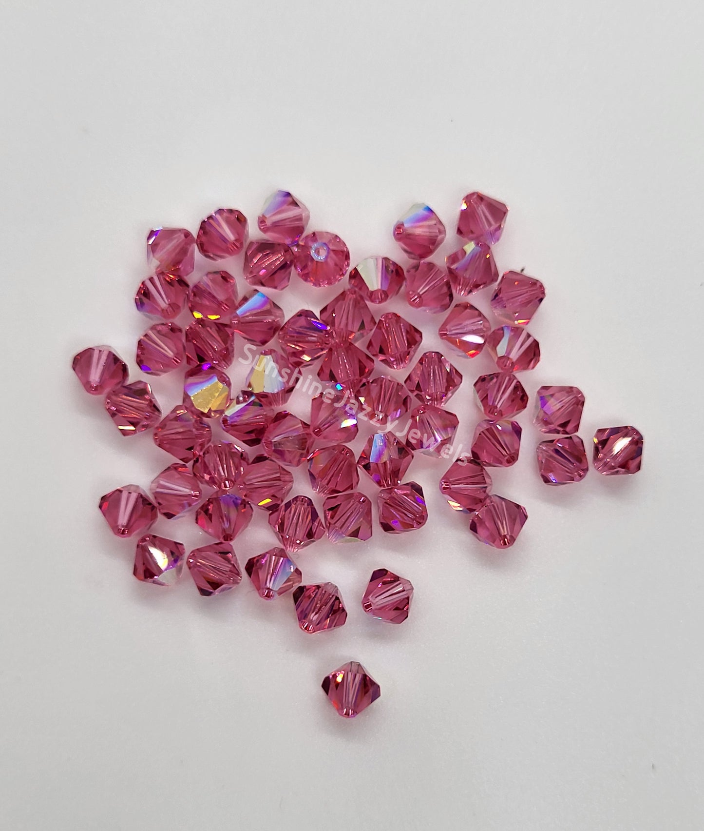 #5328 - Swarovski Crystal 4mm Bicone Beads w/ AB Finish