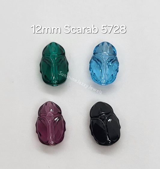 #5728 - Swarovski Crystal 12mm Scarab Beetle Beads