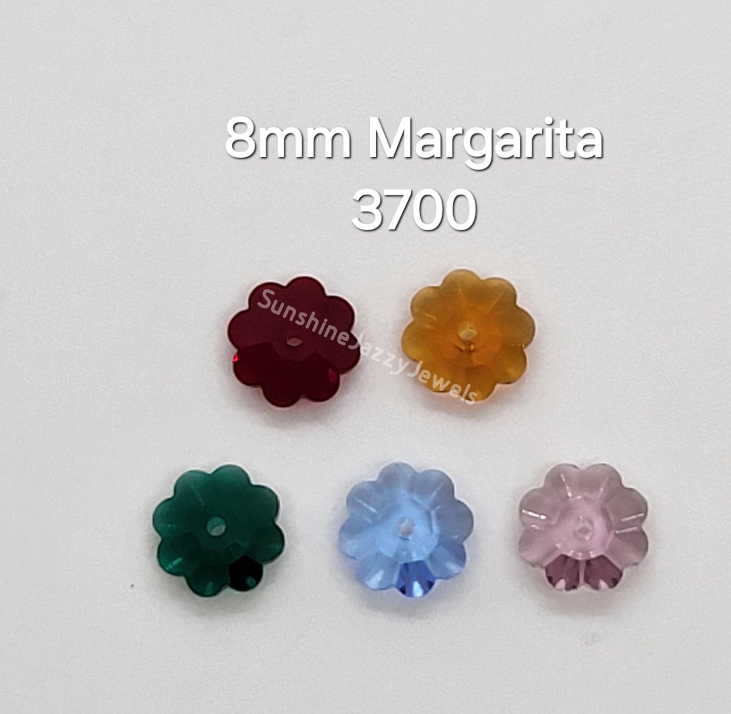 #3700 - Swarovski Crystal 8mm Margarita Beads; Sew On Button