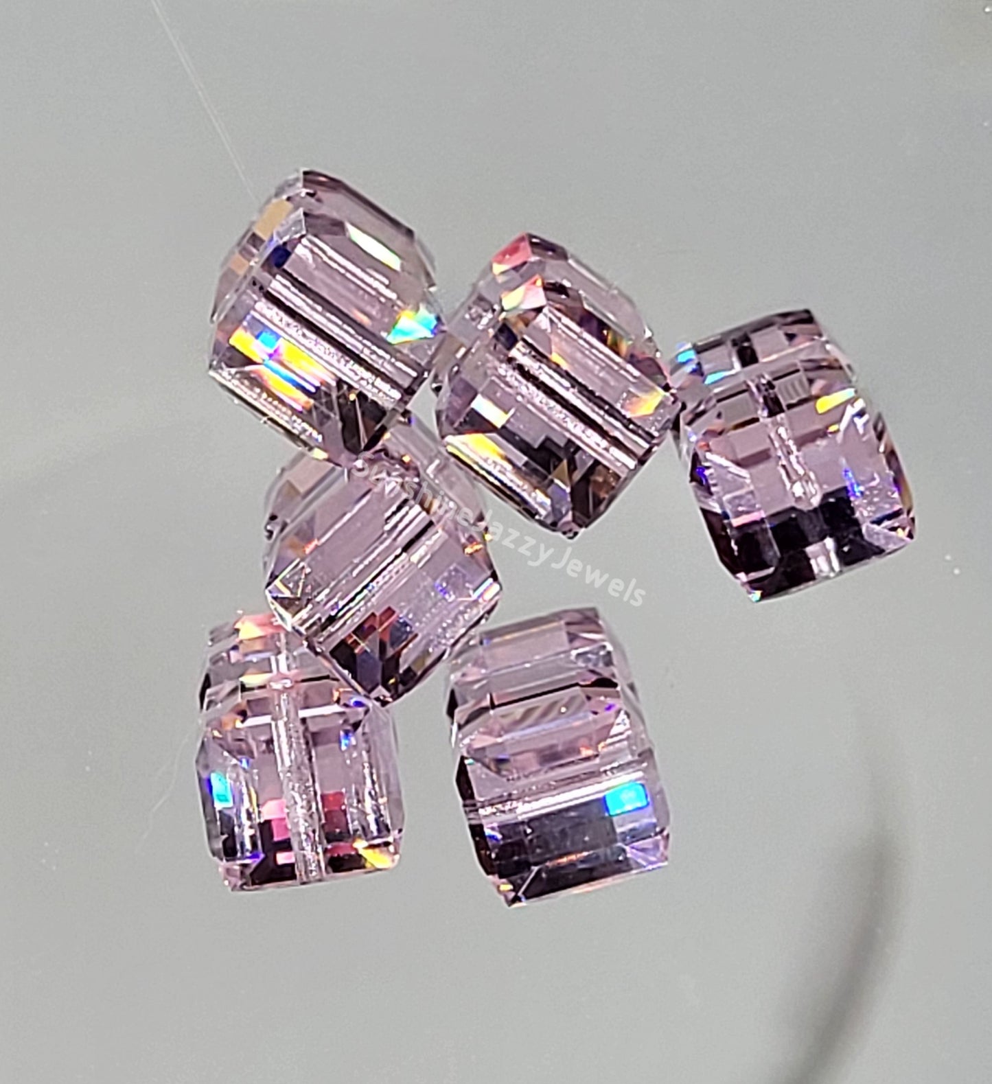 #5601 - Swarovski Crystal 8mm Faceted Cube Beads