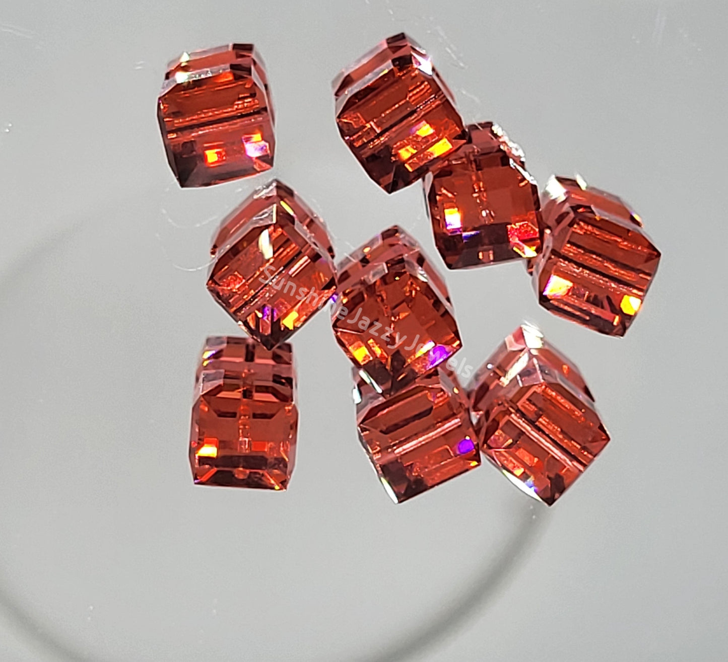 #5601 - Swarovski Crystal 8mm Faceted Cube Beads