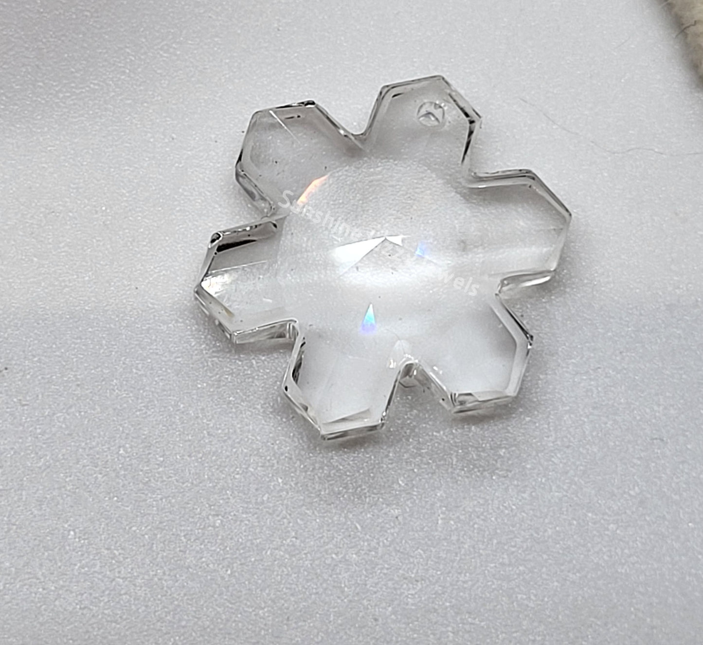 #6707 - Factory Pack Swarovski Crystal Clear 20mm Snowflake Pendants