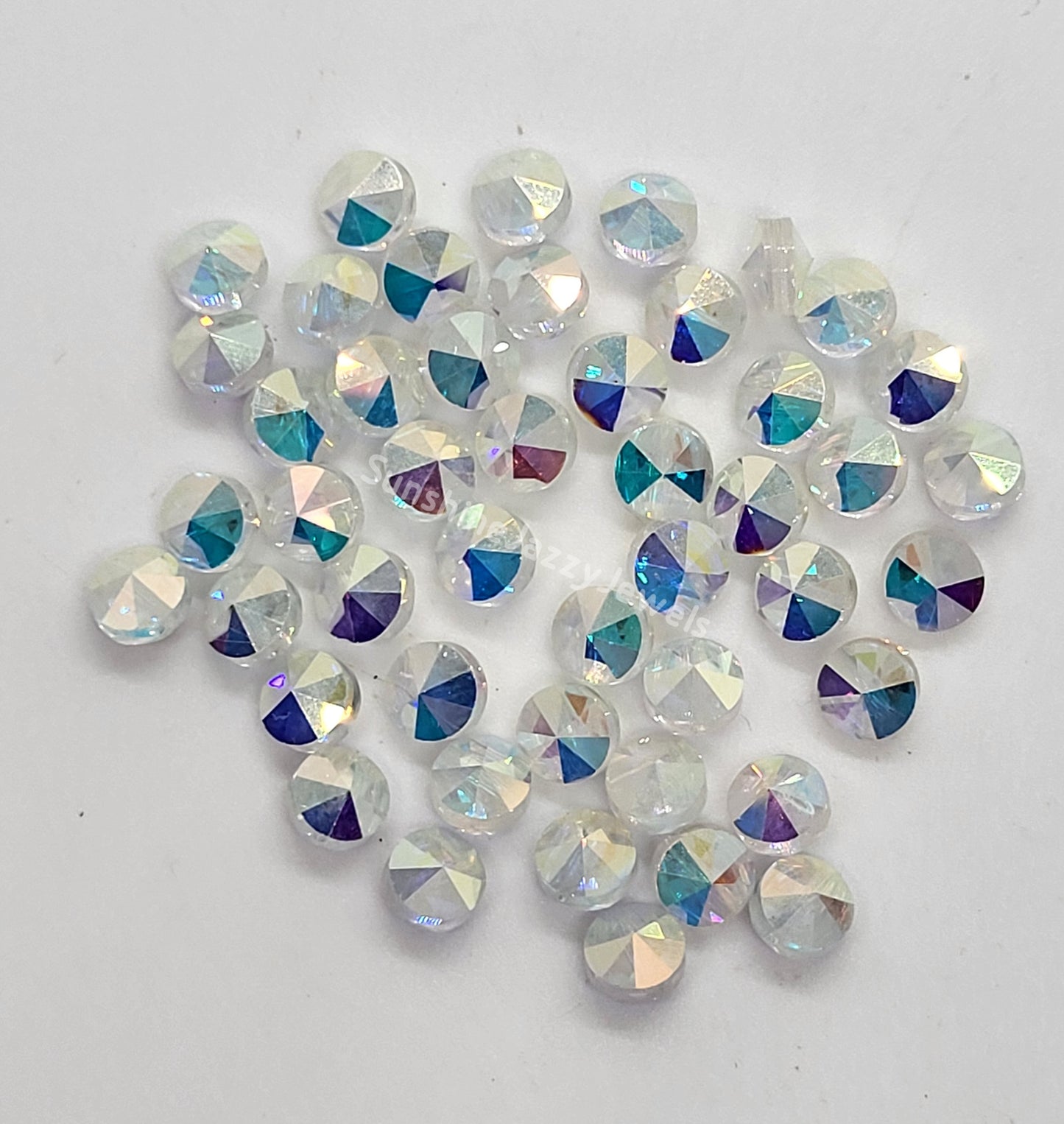 #5102 - Swarovski Crystal 6mm Flat Round Beads