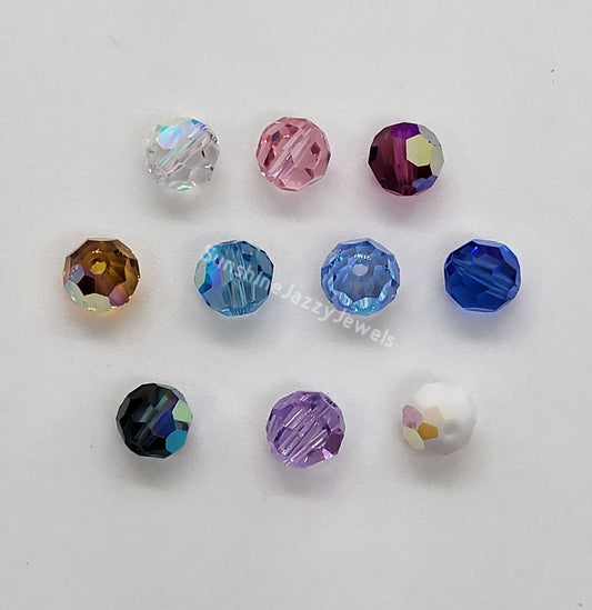 #5000 - Swarovski Crystal 6mm w/ AB Finish Faceted Round Beads