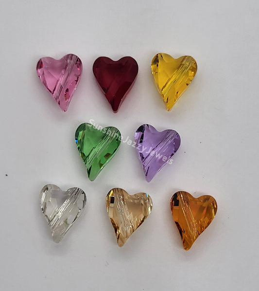 #5743 - Swarovski Crystal Wild Heart Beads; 2 Sizes; Many Colors