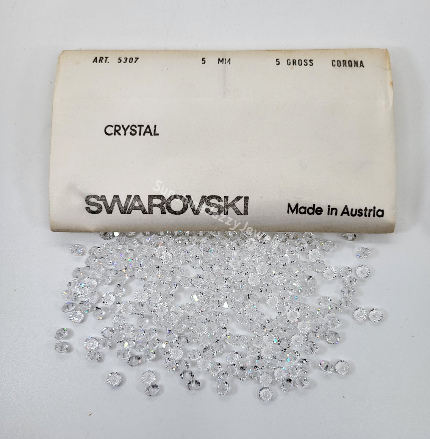 #5307 - Factory Pack Swarovski Crystal 5mm Flat Bicone/ Rondelle Beads