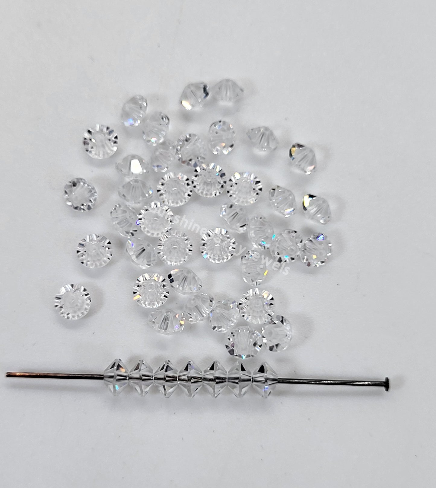 #5307 - Factory Pack Swarovski Crystal 5mm Flat Bicone/ Rondelle Beads