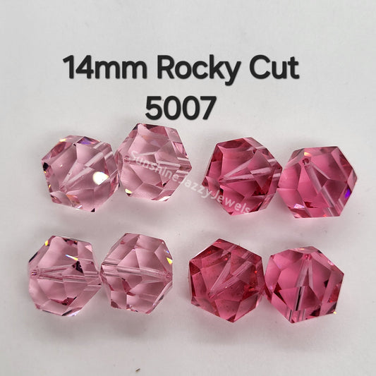 #5007 - Swarovski Crystal 14mm Rocky Cut Beads