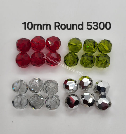 #5300 - Swarovski Crystal 10mm Round Beads