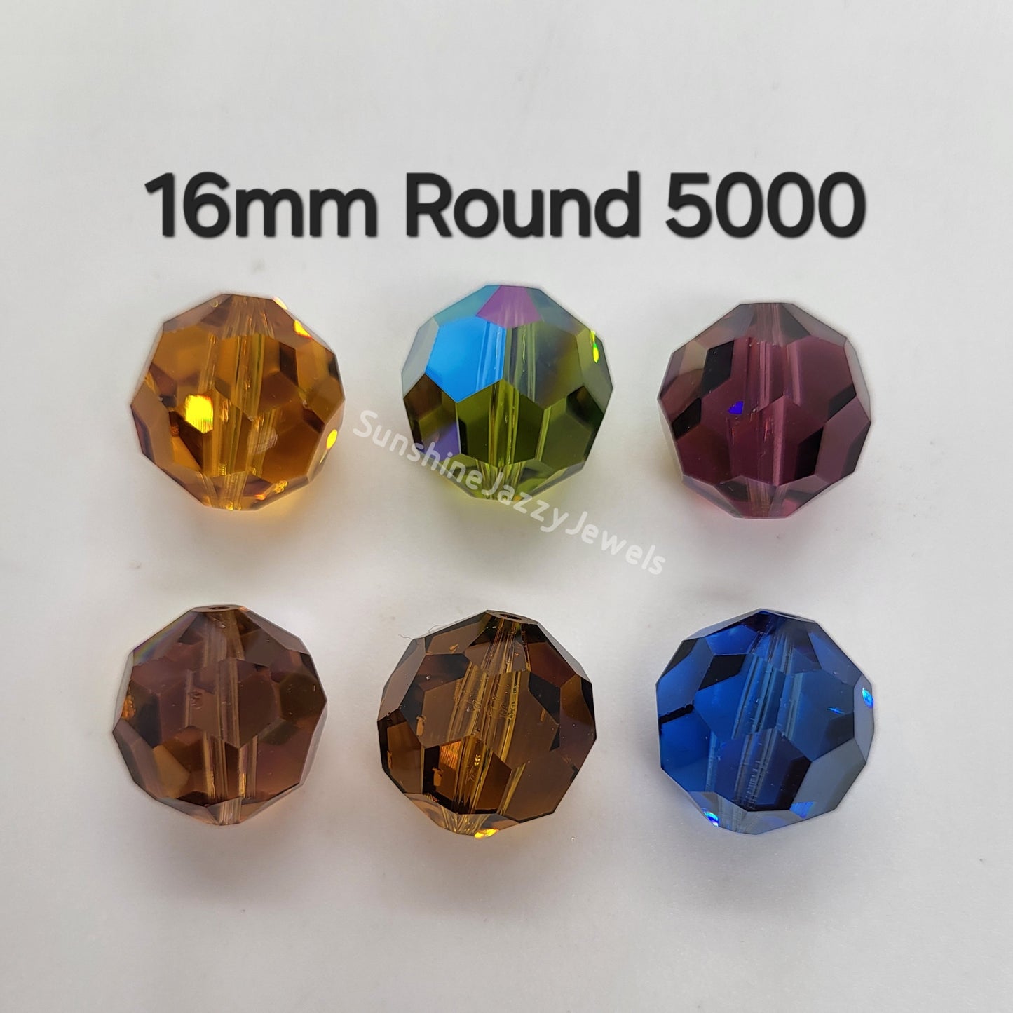 #5000 - Swarovski Crystal 16mm Faceted Round Beads