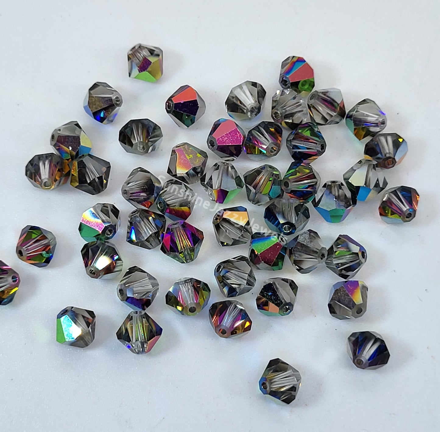 #5328 - Swarovski Crystal 6mm Bicone Beads; Crystal Effects