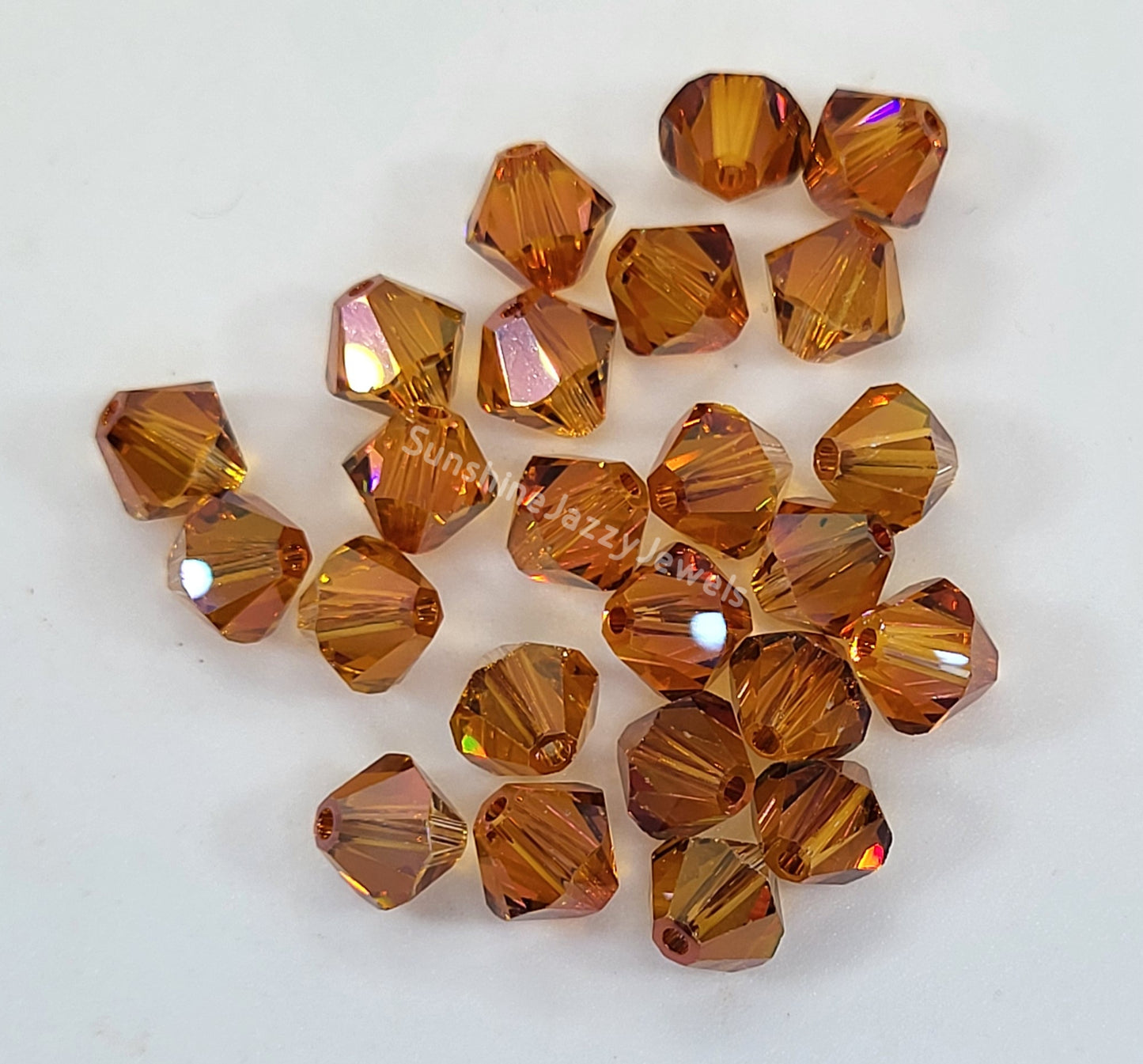 #5328 - Swarovski Crystal 6mm Bicone Beads; Crystal Effects