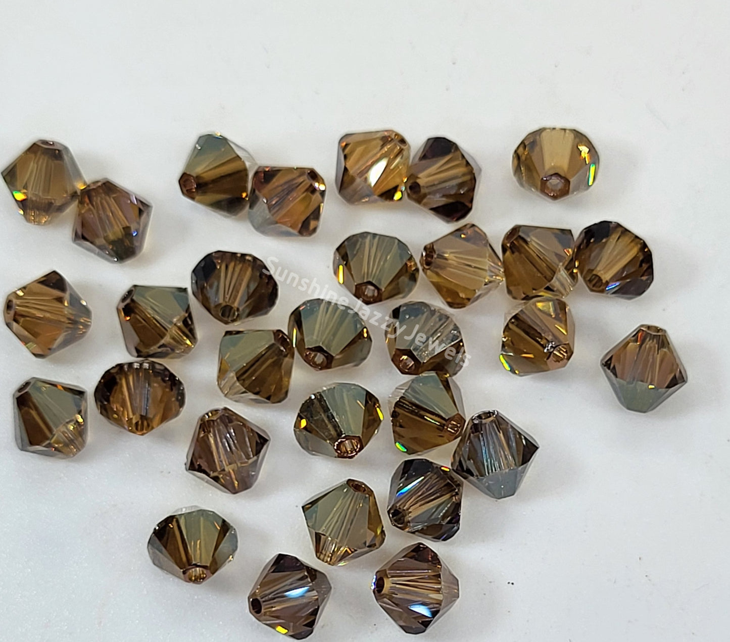 #5328 - Swarovski Crystal 6mm Bicone Beads; Crystal Effects