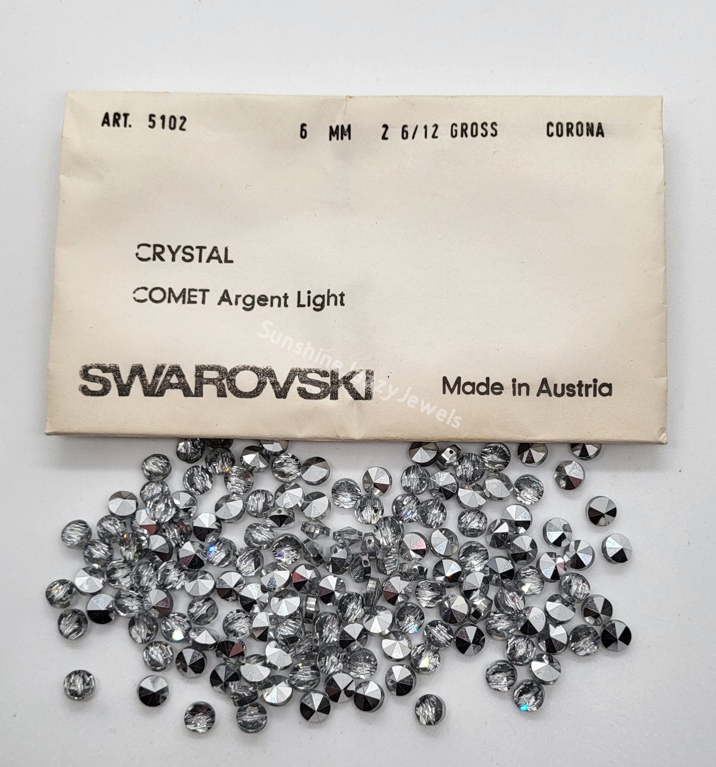 #5102 - Factory Pack Swarovski Crystal 6mm Flat Round Beads