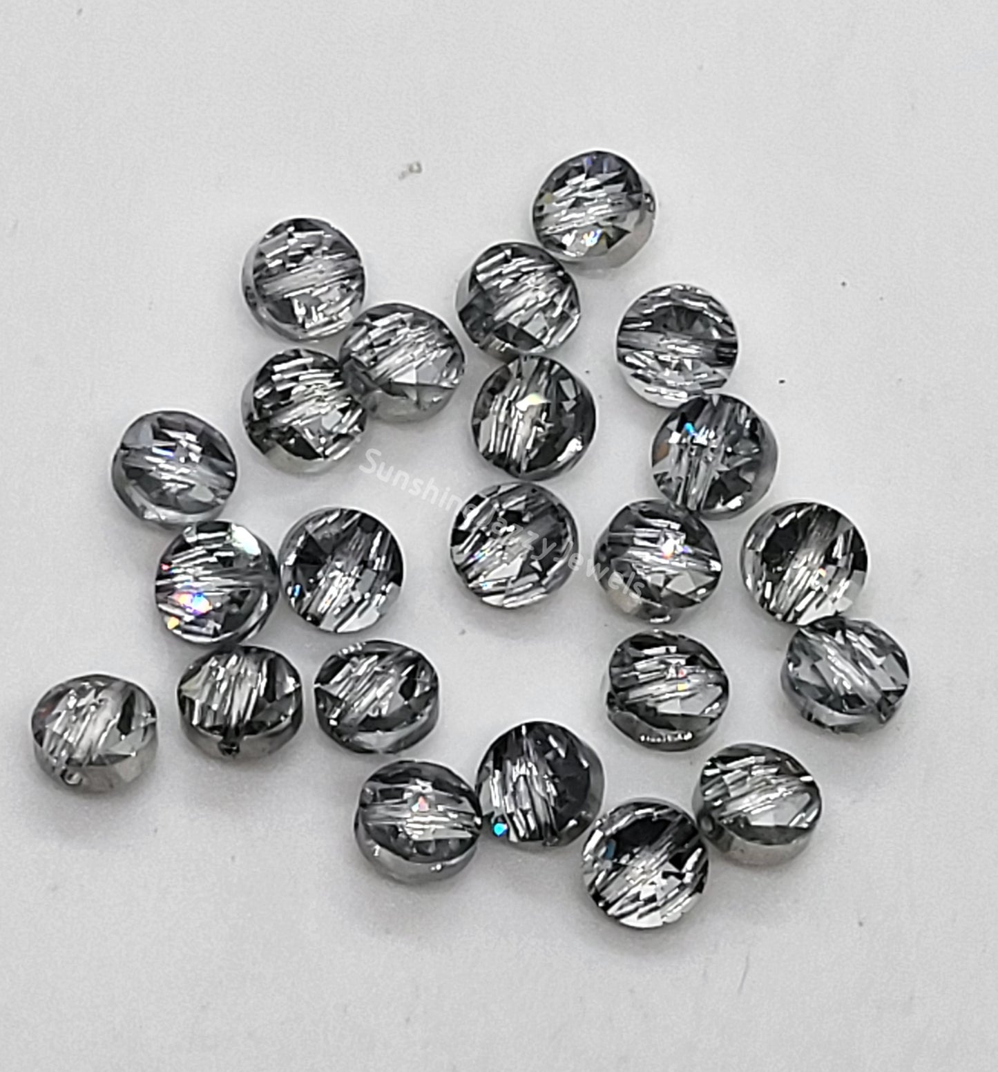 #5102 - Factory Pack Swarovski Crystal 6mm Flat Round Beads