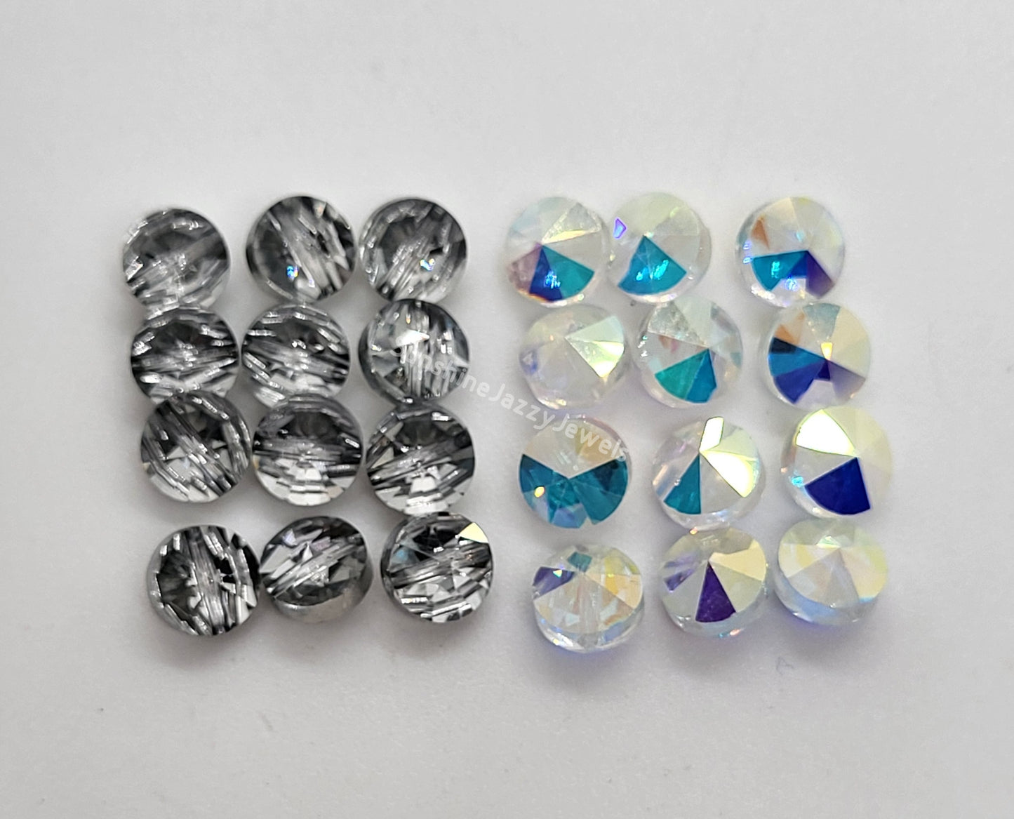 #5102 - Swarovski Crystal 6mm Flat Round Beads