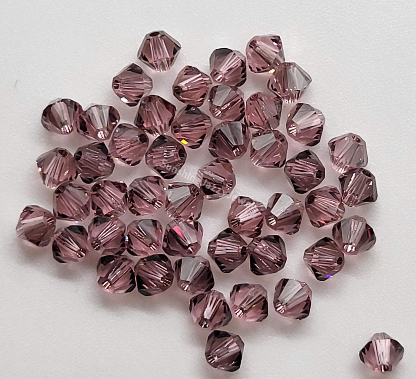 #5328 - Swarovski Crystal 4mm Bicones - Satin Effect