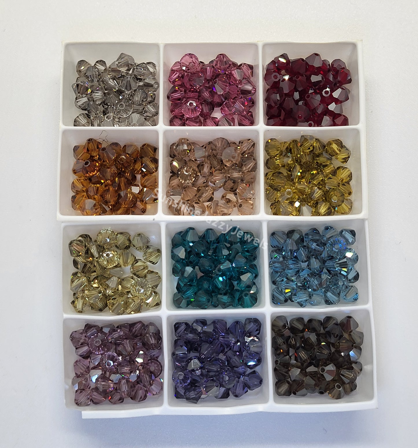 #5328 - Swarovski Crystal 4mm Bicones - Satin Effect