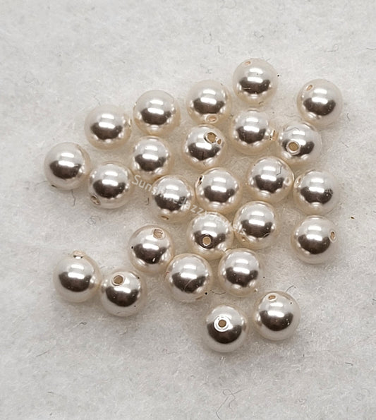 #5810 - Swarovski Crystal White Round Pearl Beads