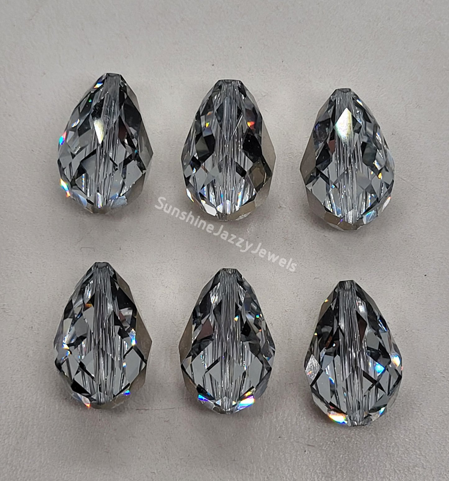 #5500 - Swarovski Crystal Faceted Teardrop Beads; Multiple Sizes and Colors