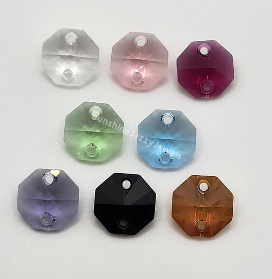 #6404 - Swarovski Crystal 2 Hole 14mm Octagon Links