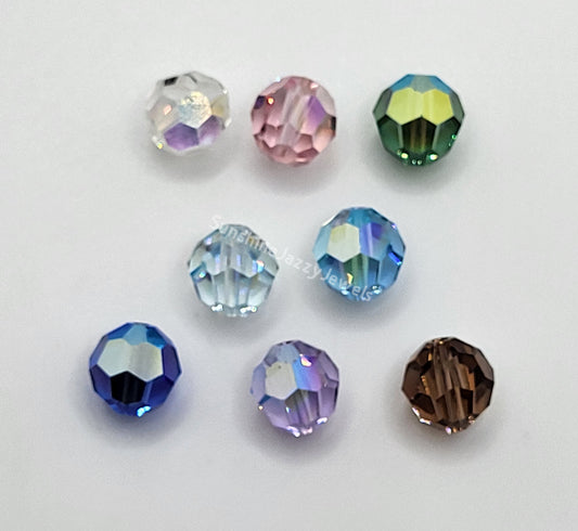 #5000 - Swarovski Crystal 8mm Round Beads w/ AB Finish