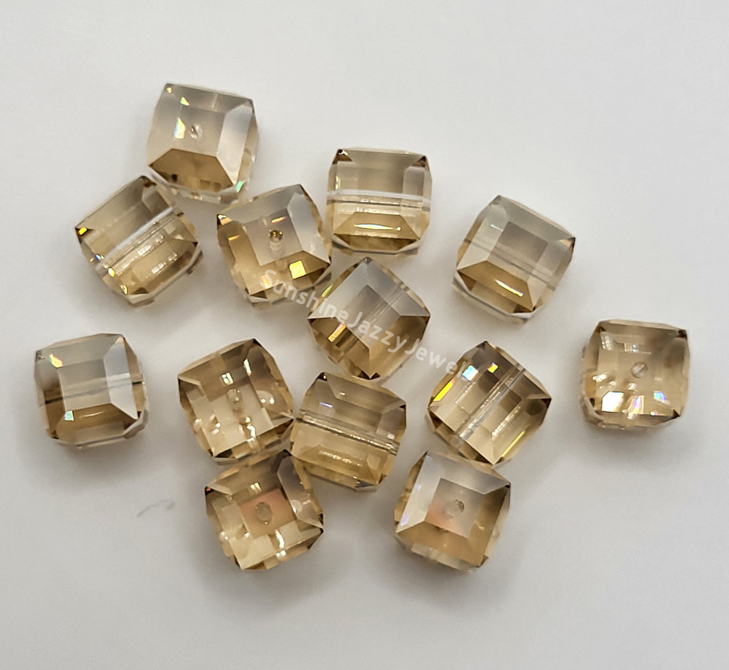 #5601 - Swarovski Crystal 8mm Faceted Cube Beads