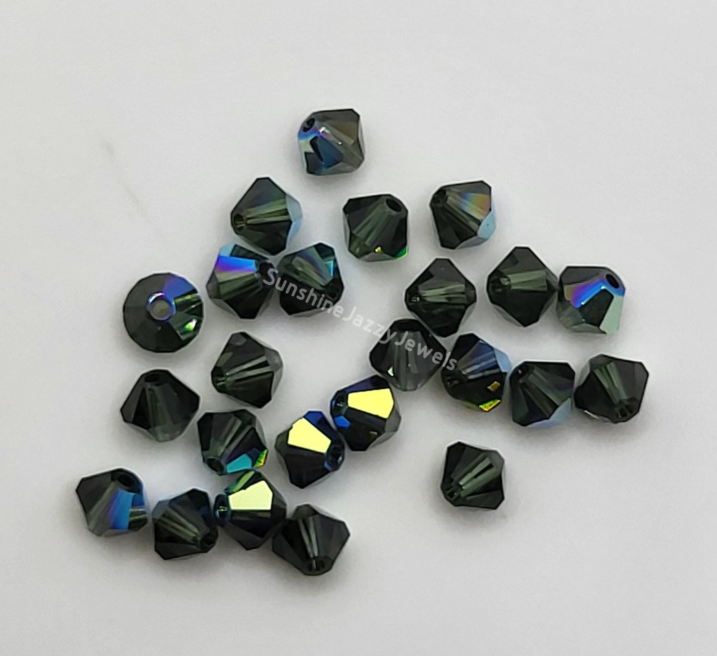 #5328 - Swarovski Crystal 4mm Bicone Beads w/ AB Finish