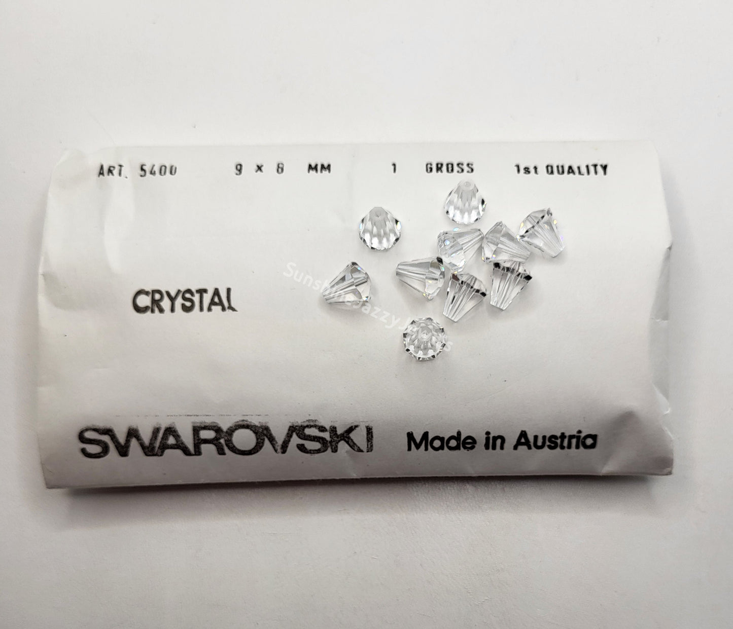 #5400 - Factory Pack Swarovski Crystal 9x8mm Faceted Cone Beads