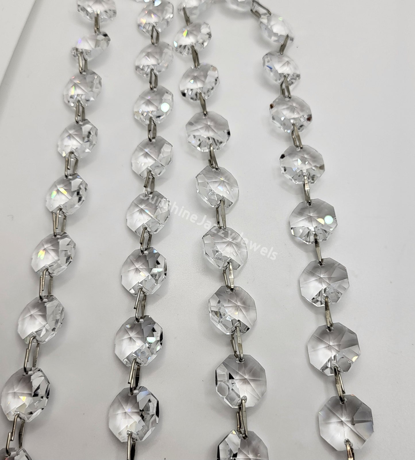 Meter Chain - Swarovski Crystal Clear Octagon Chain