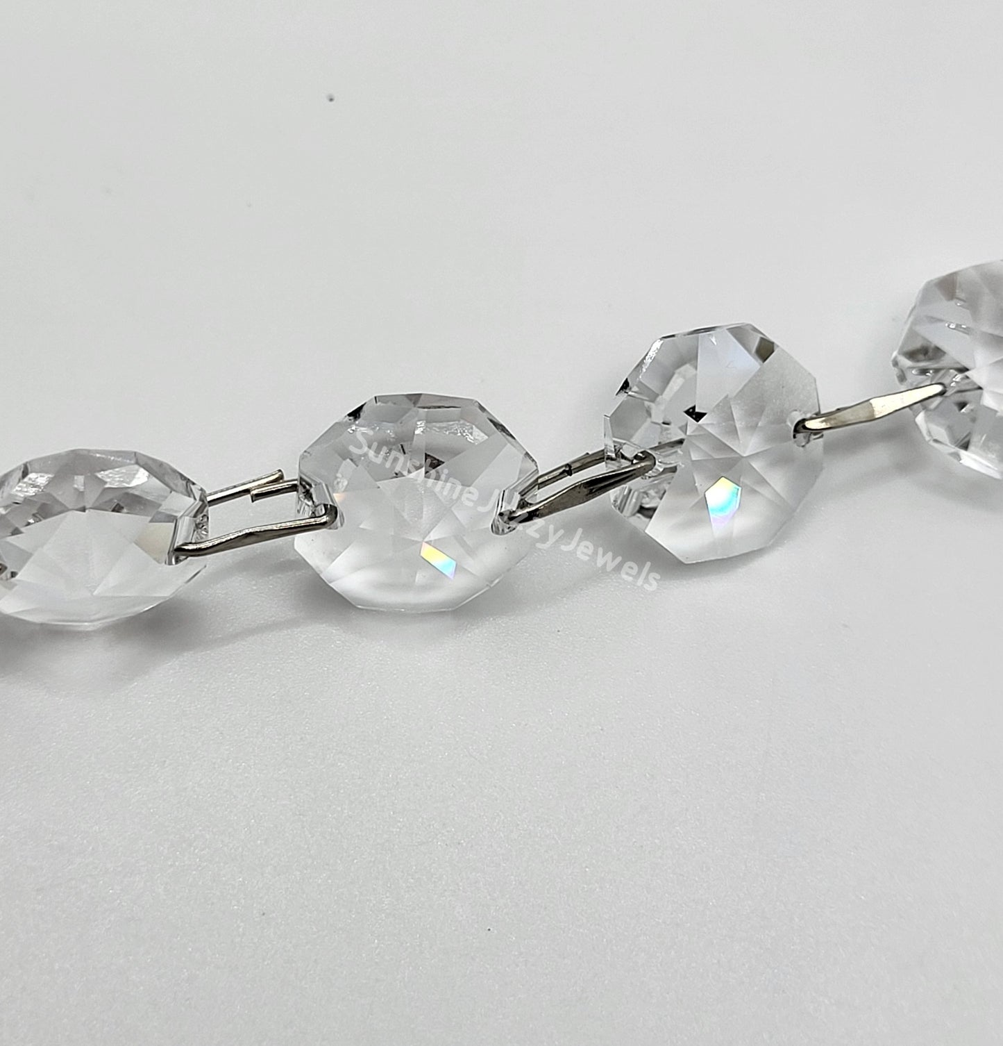 Meter Chain - Swarovski Crystal Clear Octagon Chain