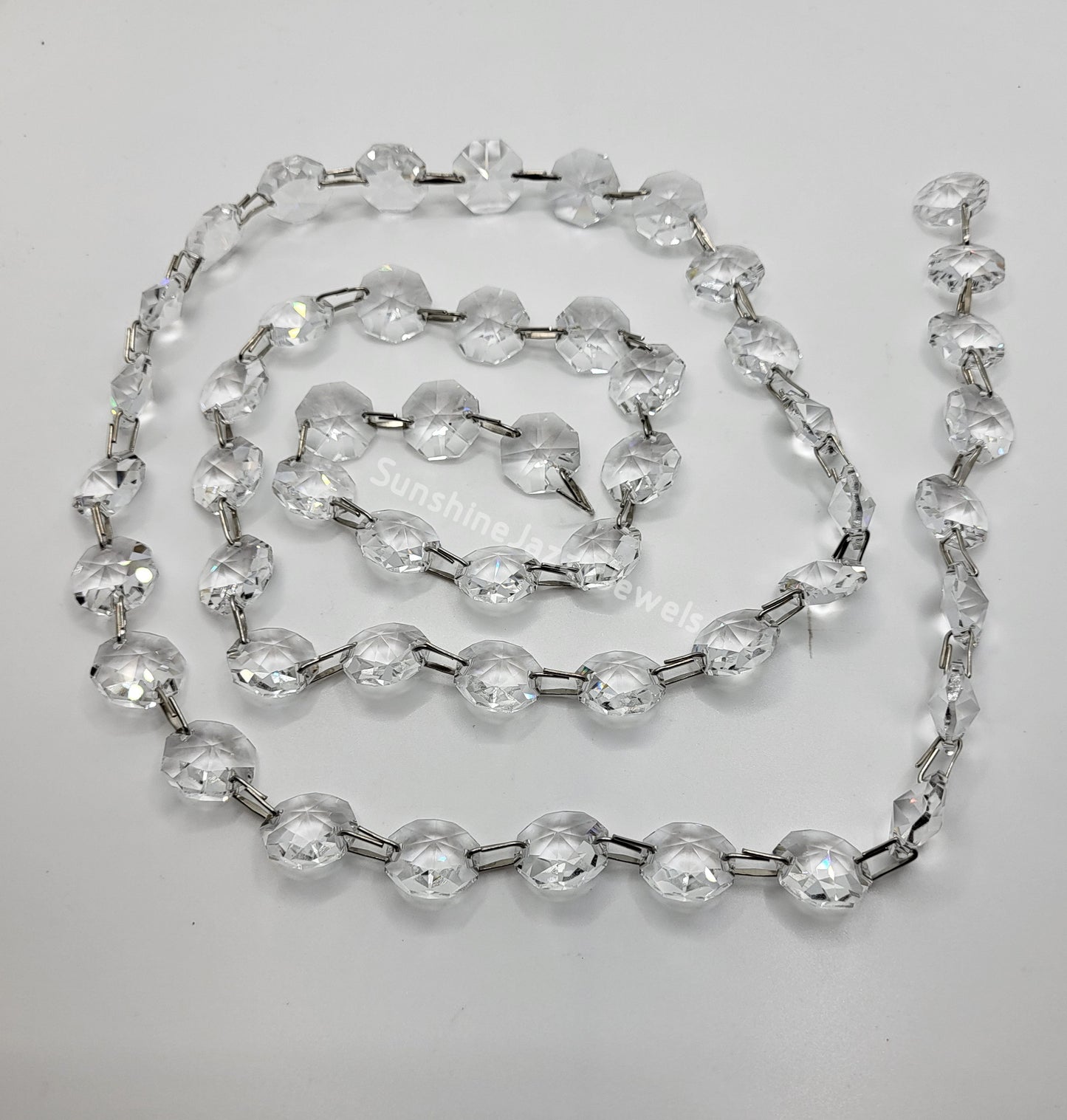 Meter Chain - Swarovski Crystal Clear Octagon Chain