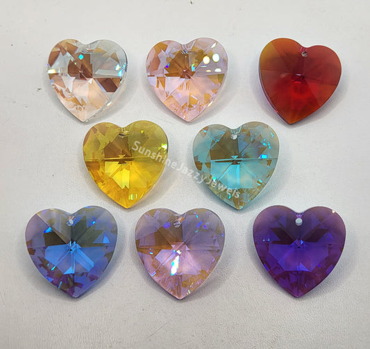 #8781 - Swarovski Strass Crystal 28mm Heart Prism