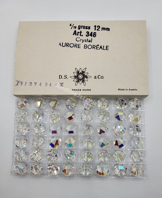 SALE! Factory Pack - Swarovski Crystal Clear AB 12mm Geometric Round 5004