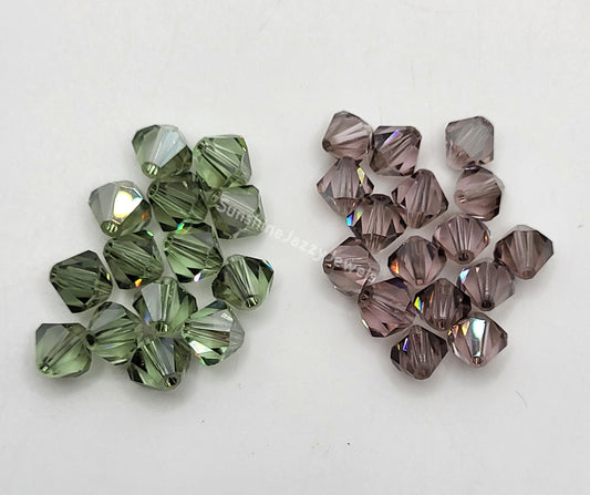 #5328 - Swarovski Crystal 6mm Bicone Beads w/ Satin Finish