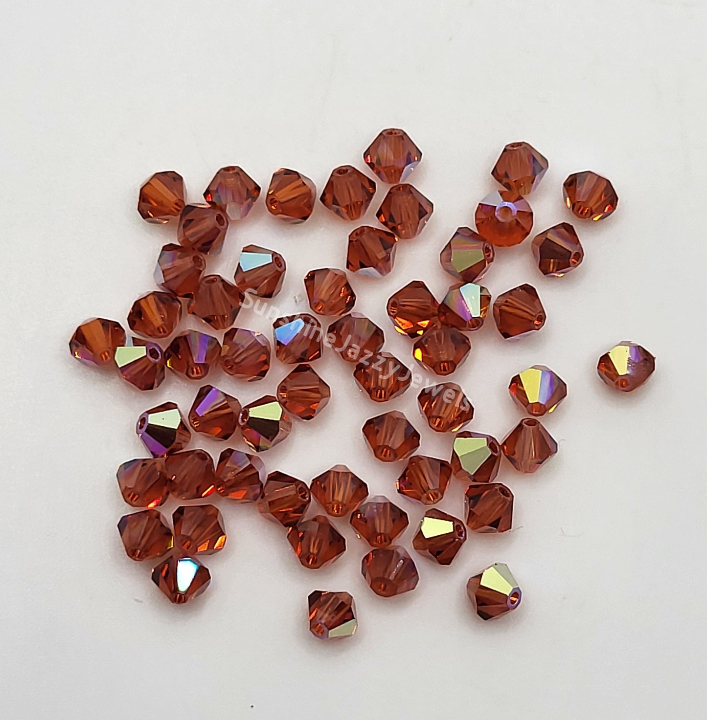 #5328 - Swarovski Crystal 4mm Bicone Beads w/ AB Finish