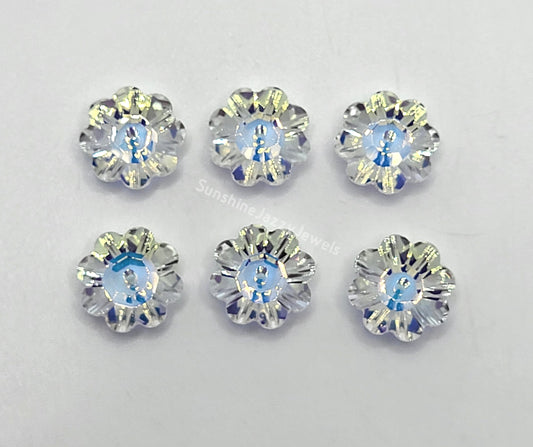 #3700 - Swarovski Crystal Clear AB Margarita Beads/ Buttons; 5 Sizes