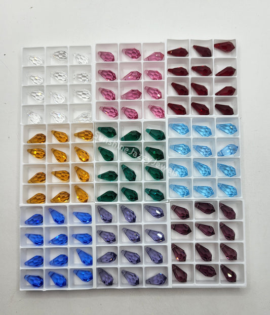 AMAZING DEAL! 12-pack Swarovski Crystal 11mm Teardrop 6000 Pendants; MANY COLORS