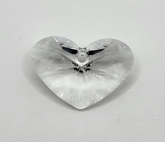 #6260 - Swarovski Crystal Clear 37mm Crazy 4 U Heart Pendant; LAST ONE