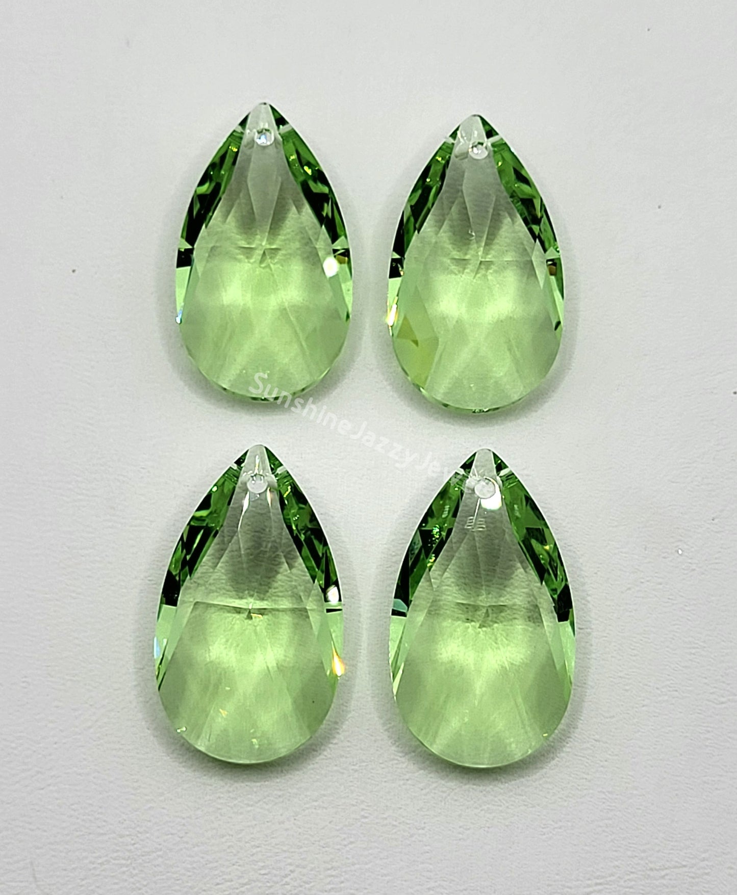 AMAZING DEAL! 4-pack Swarovski Crystal Peridot 28mm Pear 8721 Prism
